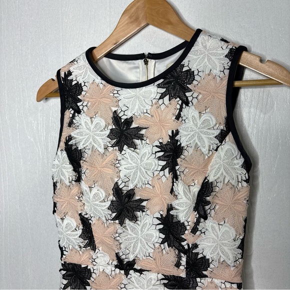 Kate Spade Tiger Lilly Lace Crochet Pink Black Lined Dress size 2 - Picture 3 of 12